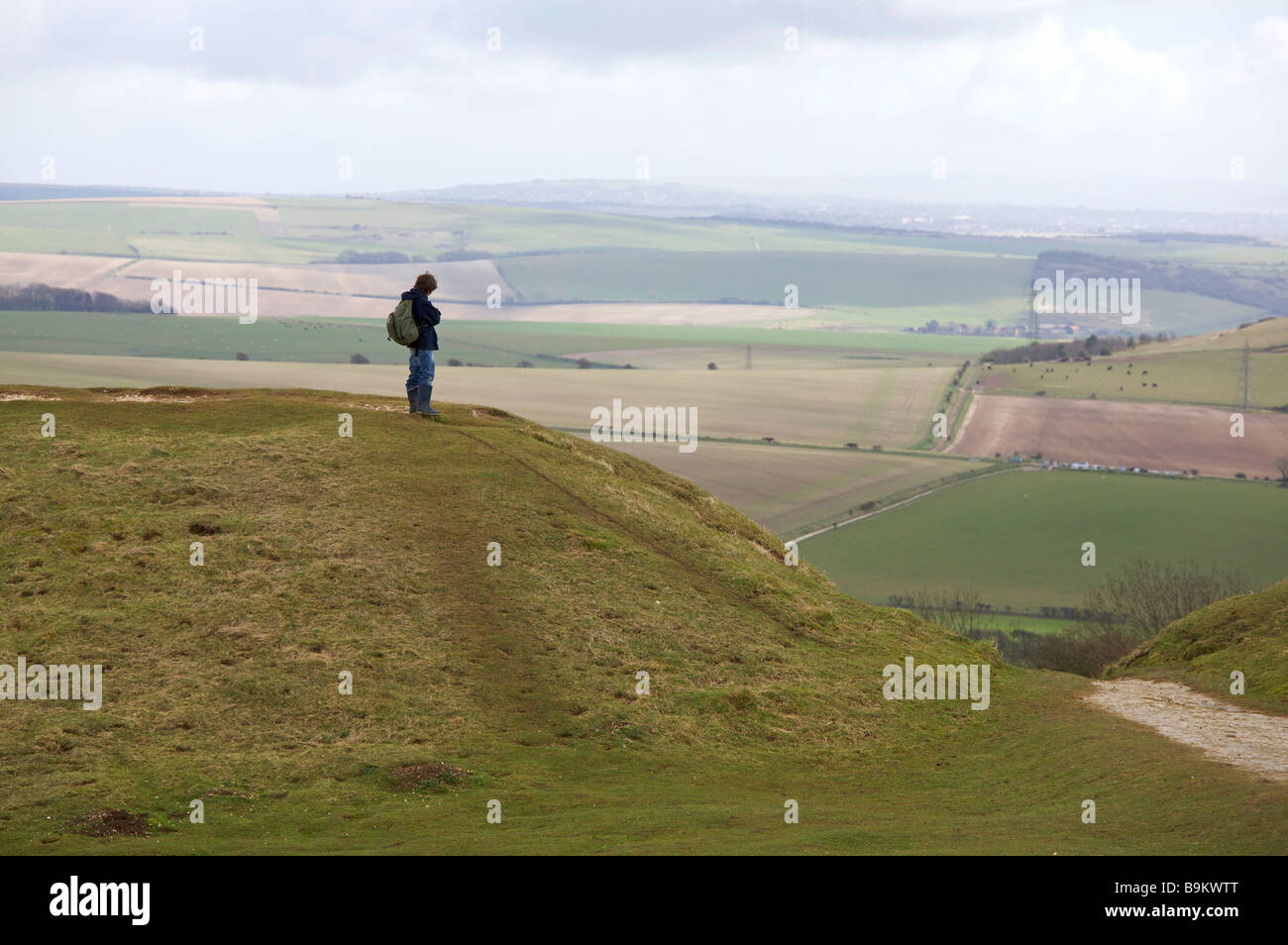 Anello Cissbury, South Downs West Sussex Regno Unito Foto Stock