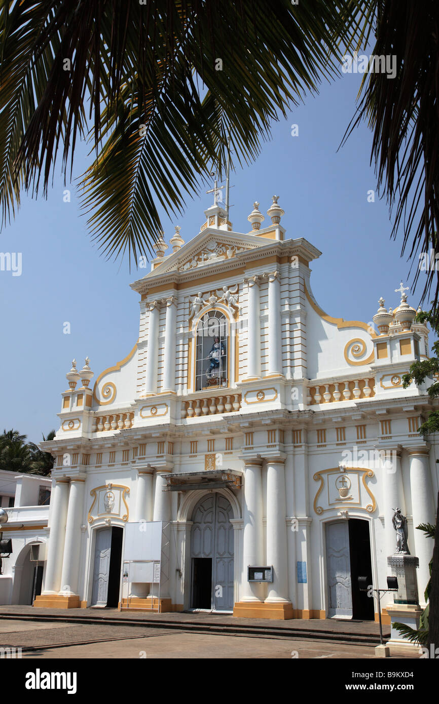 India Puducherry Pondicherry Cattedrale dell Immacolata Concezione Foto Stock