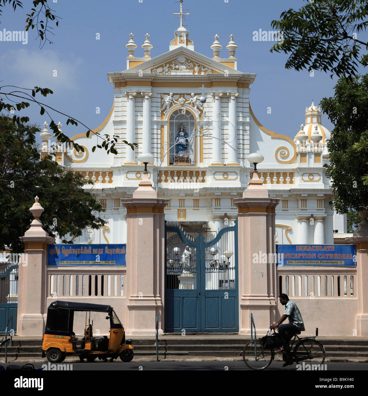 India Puducherry Pondicherry Cattedrale dell Immacolata Concezione Foto Stock
