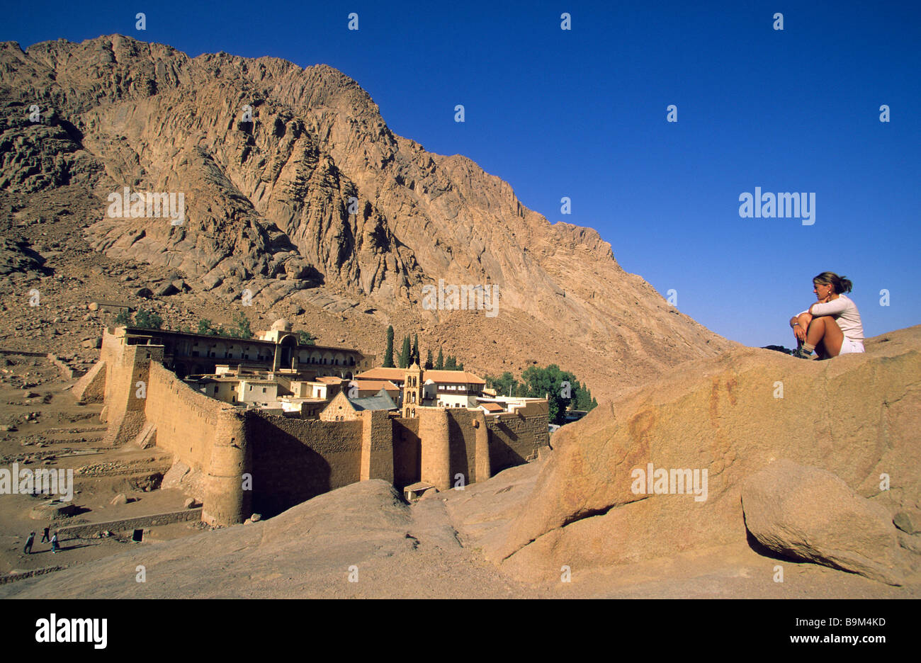 L'Egitto, la penisola del Sinai, Monte di Mosè, Santa Caterina 's monastero, classificato come patrimonio mondiale dall' UNESCO Foto Stock