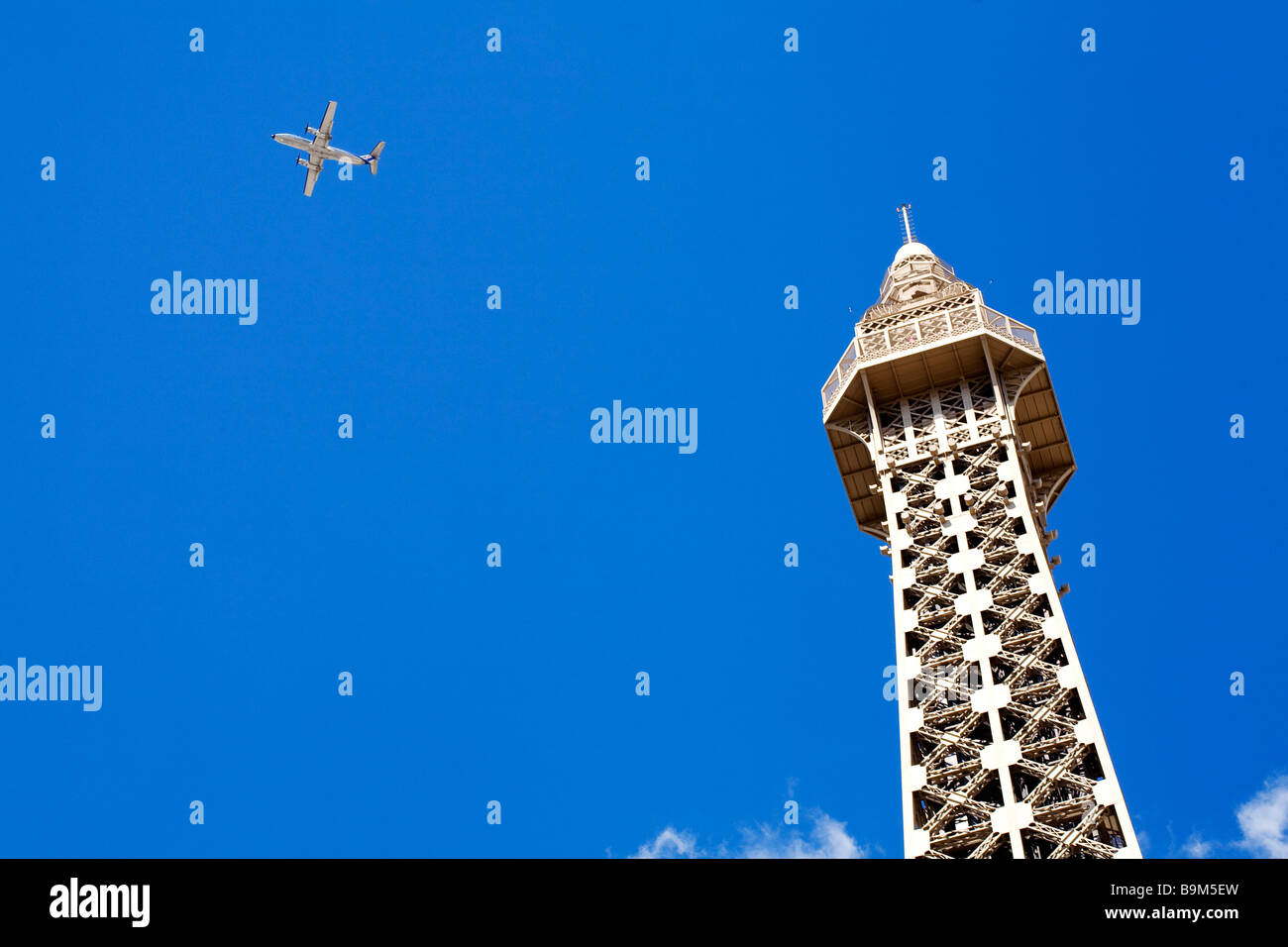 Stati Uniti, Nevada, Las Vegas Strip, piano sopra il Paris Las Vegas Hotel Foto Stock