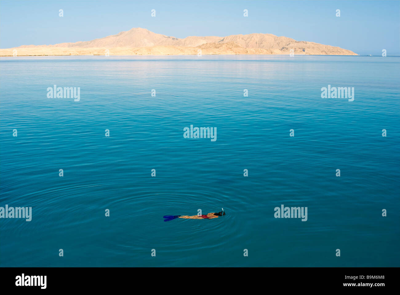 Egitto, Mar Rosso, Isola di Tiran vicino a Sharm el Sheikh Foto Stock