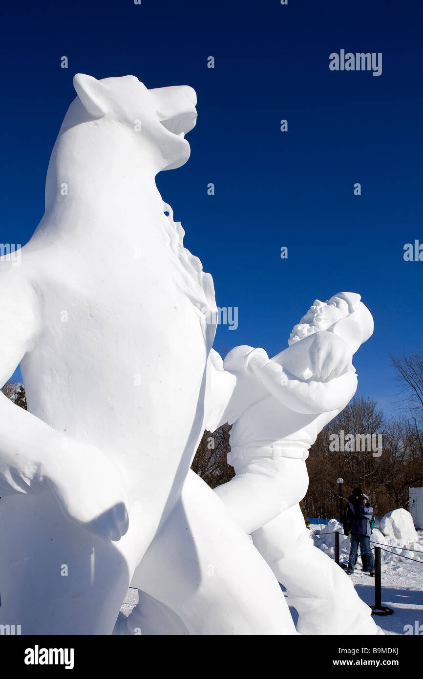 Canada, Provincia di Quebec, Gatineau città, Bal de Neige festival, concorso di sculture nella neve Foto Stock