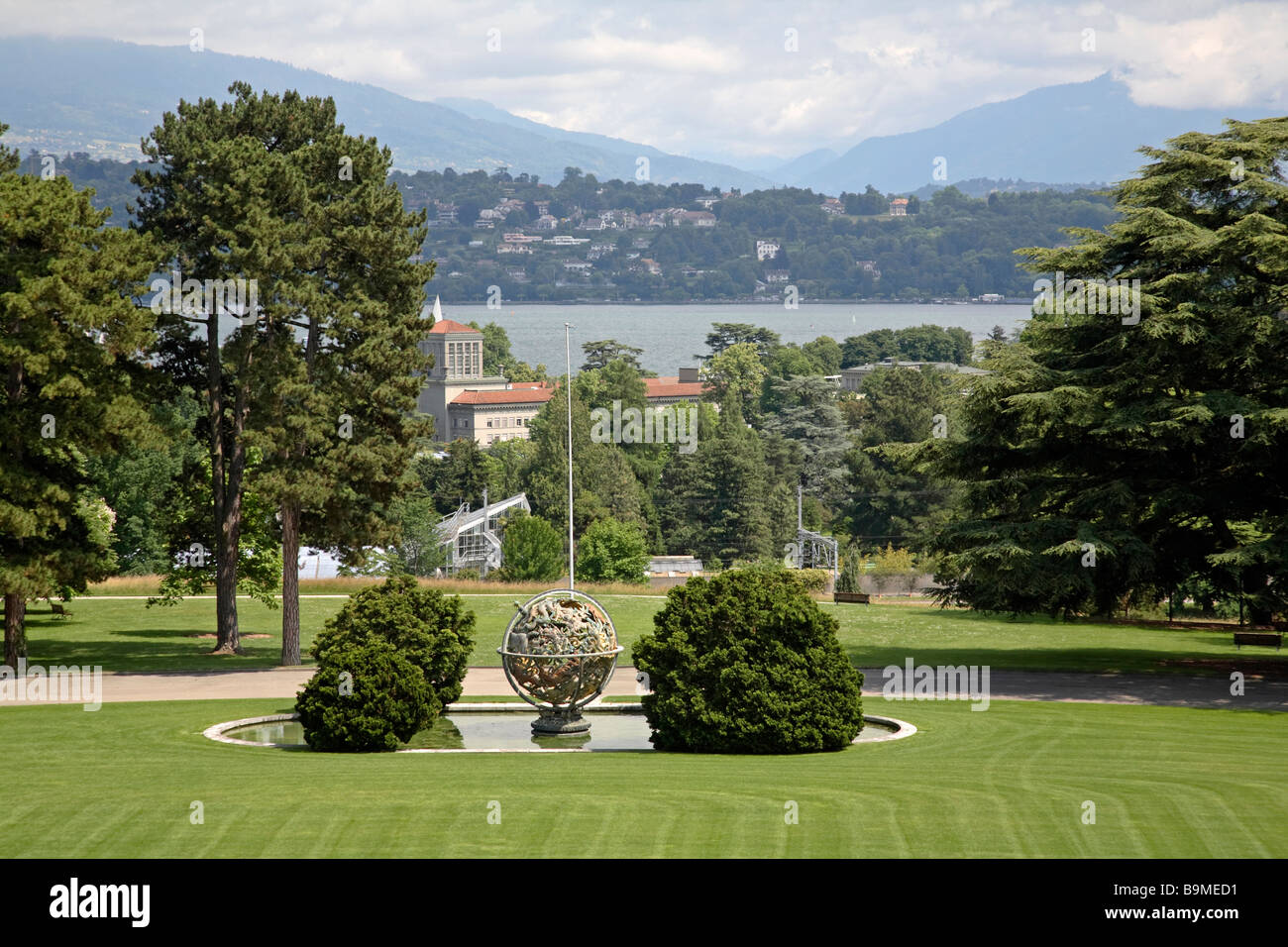 L'Ariana park di fronte al Palazzo delle Nazioni di Ginevra, Svizzera Foto Stock