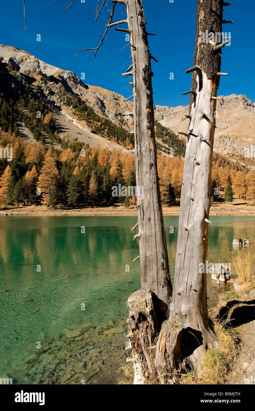 Francia, Hautes Alpes, il Brianconnais area in autunno, Orceyrette Lago Foto Stock