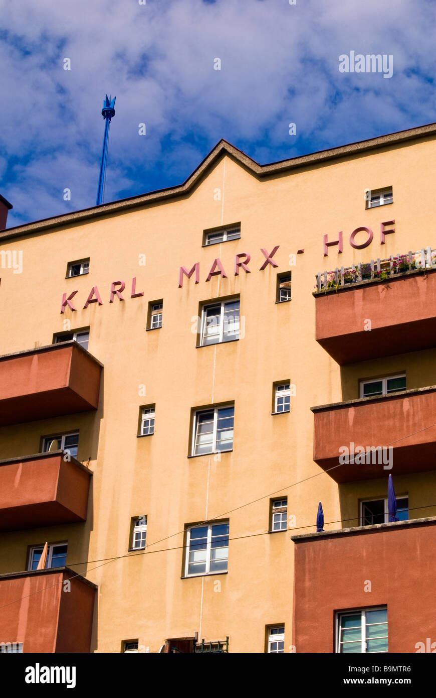 Karl Marx Hof edificio, Vienna, Austria Foto Stock