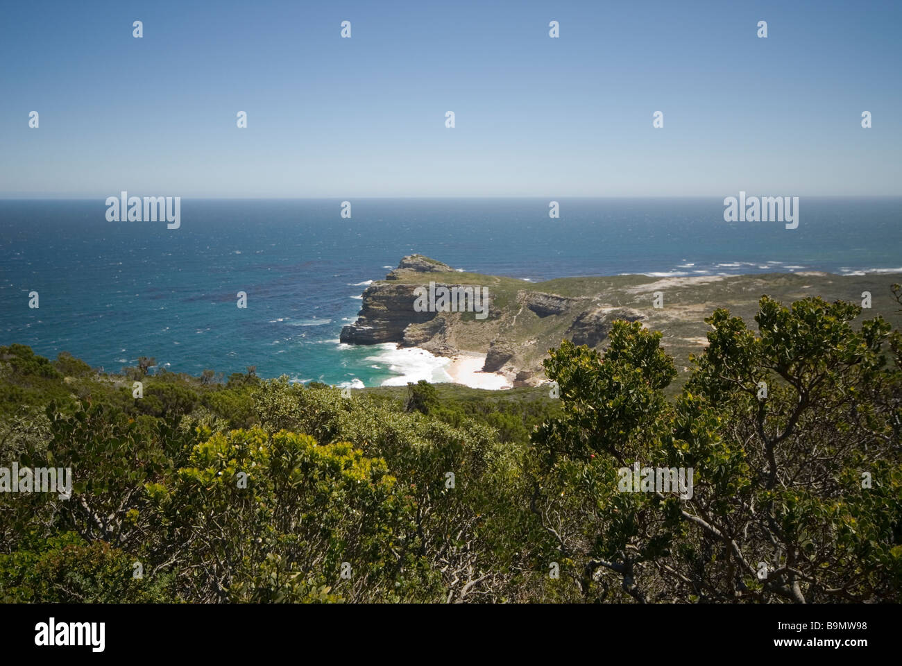 Vista del Capo di Buona Speranza a Cape Point, Sud Africa Foto Stock