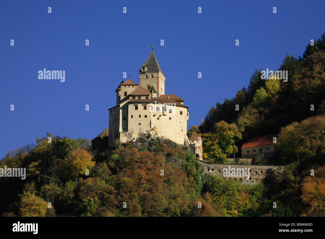 Castel Trostburg Castel Forte nei pressi del villaggio di Waidbruck Trentino Italia Foto Stock