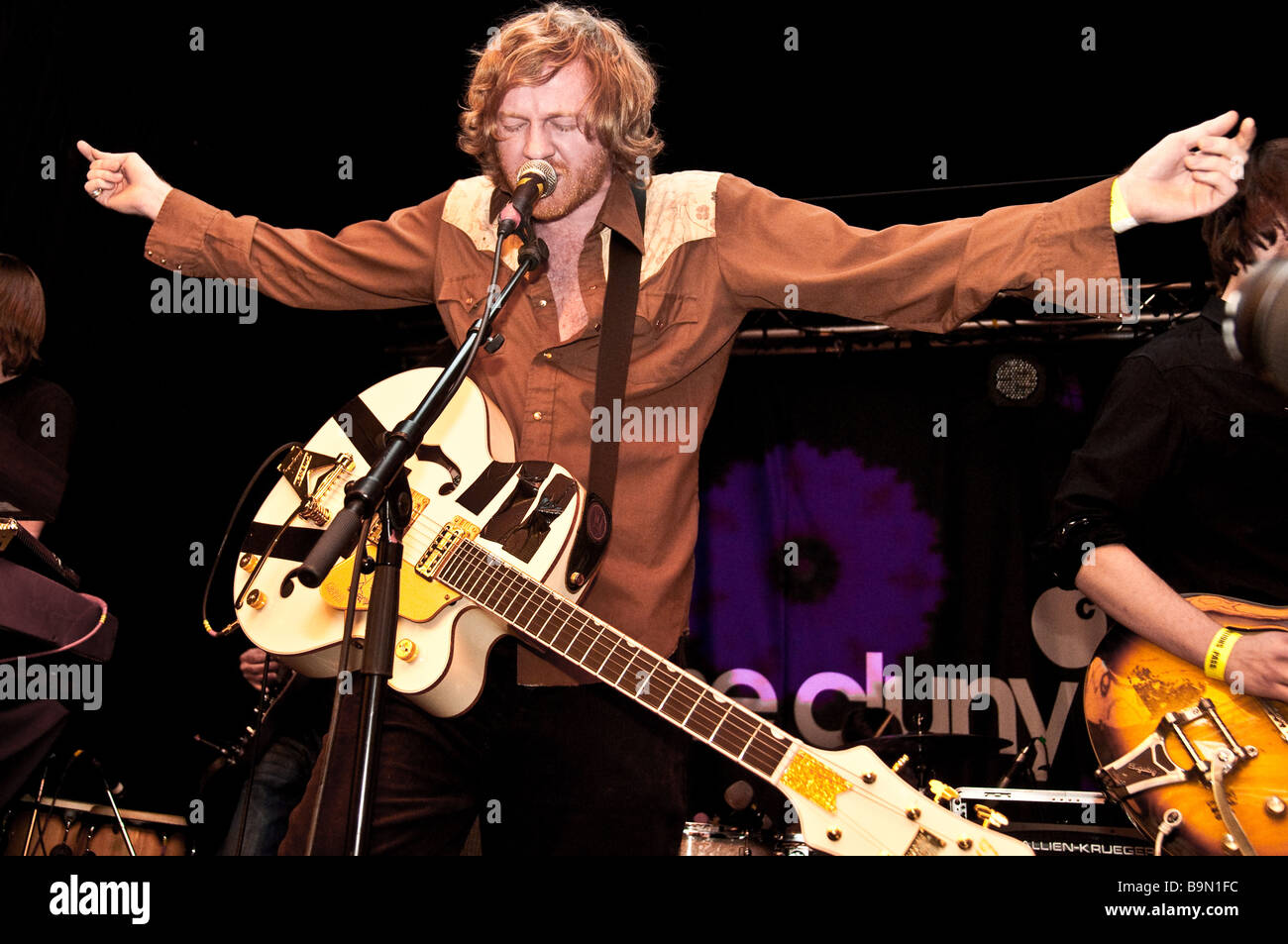 Detroit Social Club eseguire sul palco a Cluny in Newcastle upon Tyne Foto Stock