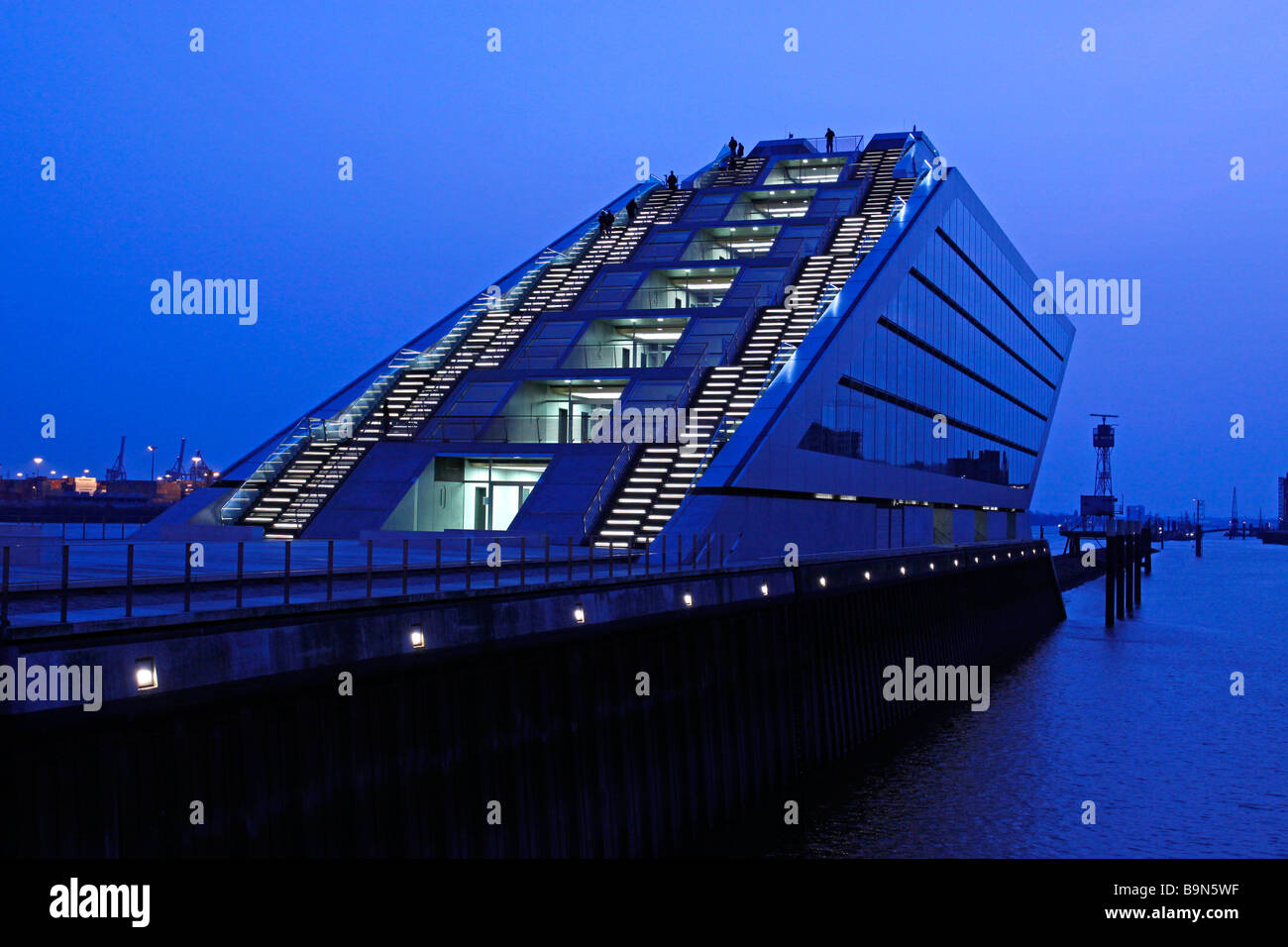 Dockland edificio per uffici a Amburgo, Germania, Europa Foto Stock