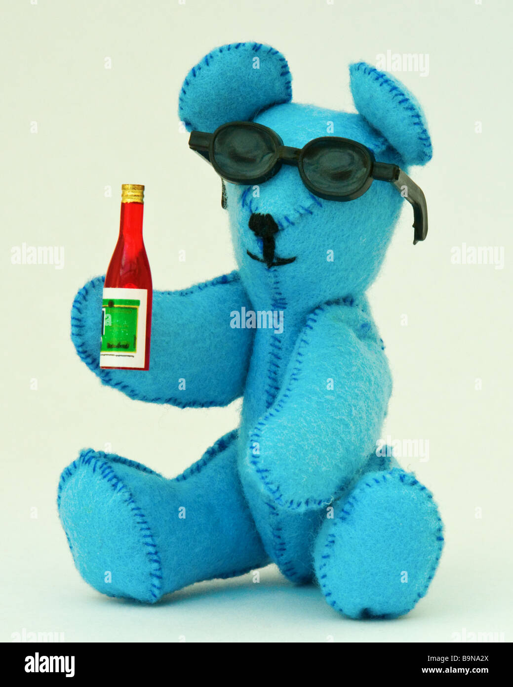 Miniatura teddy bere al sole (Mini Collezione Bear) Foto Stock