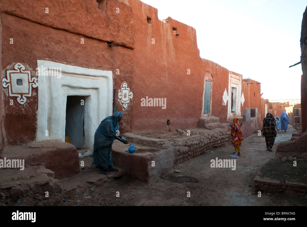 Africa occidentale Mauritania estremo sud-orientale Oualata città deserto Foto Stock