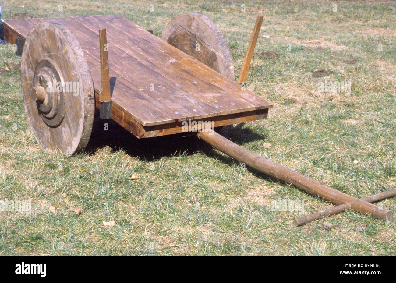 In legno carrello medievale Foto Stock