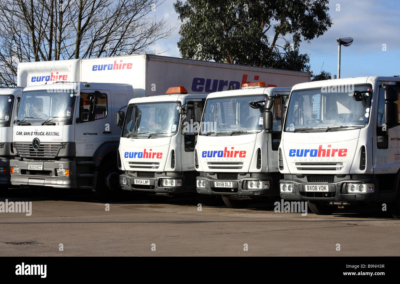 Commerciale Eurohire noleggio del veicolo. Foto Stock