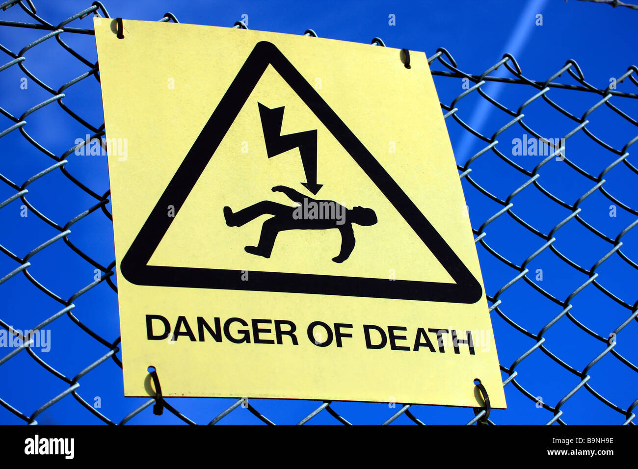 Pericolo di morte segno Foto Stock