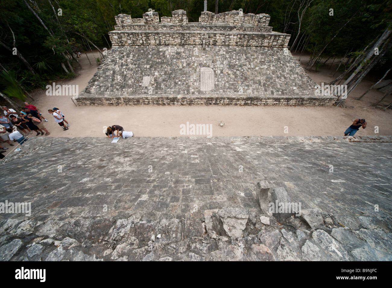 Yucatan Messico 2009 Coba Mayan storiche rovine Maya complesso gioco di palla corte Foto Stock