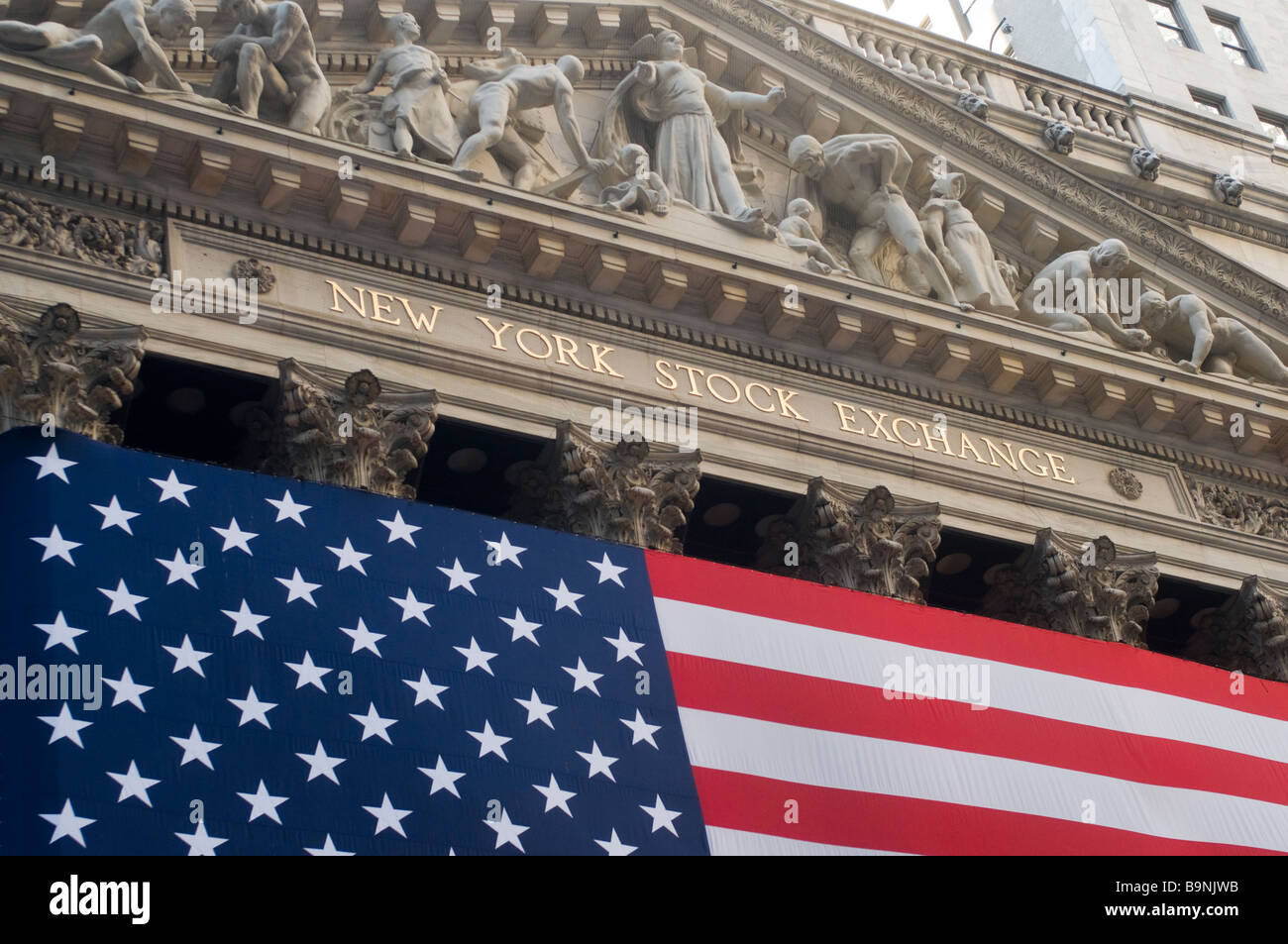 New York NY 17 marzo 2009 Borsa di New York Wall Street Foto Stock
