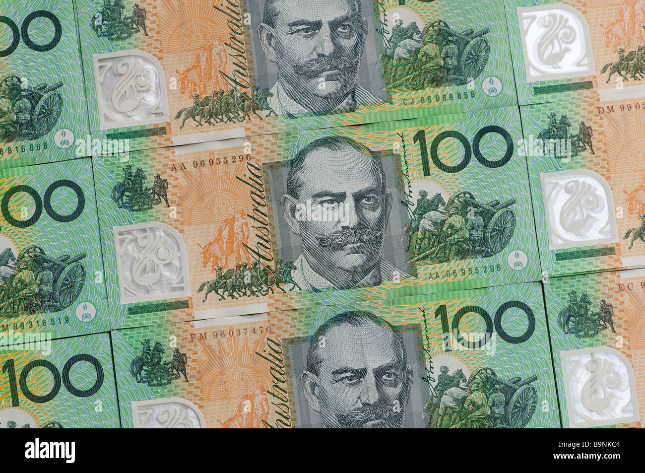 Australian One Hundred Dollar notes Foto Stock