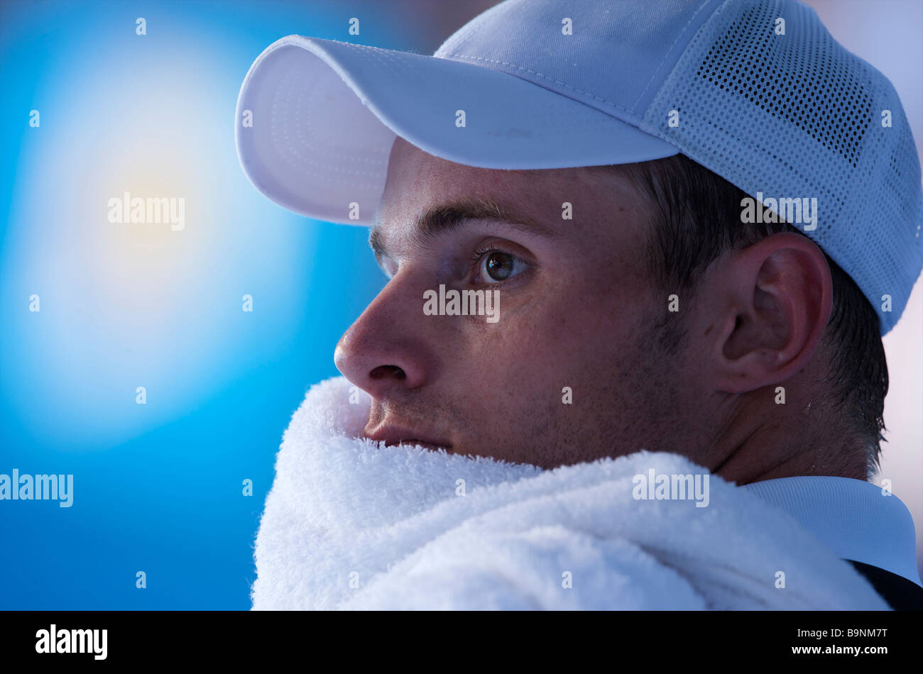 Lacoste il giocatore di tennis Andy Roddick degli Stati Uniti durante gli Australian Open di Tennis Grand Slam 2009 a Melbourne Foto Stock