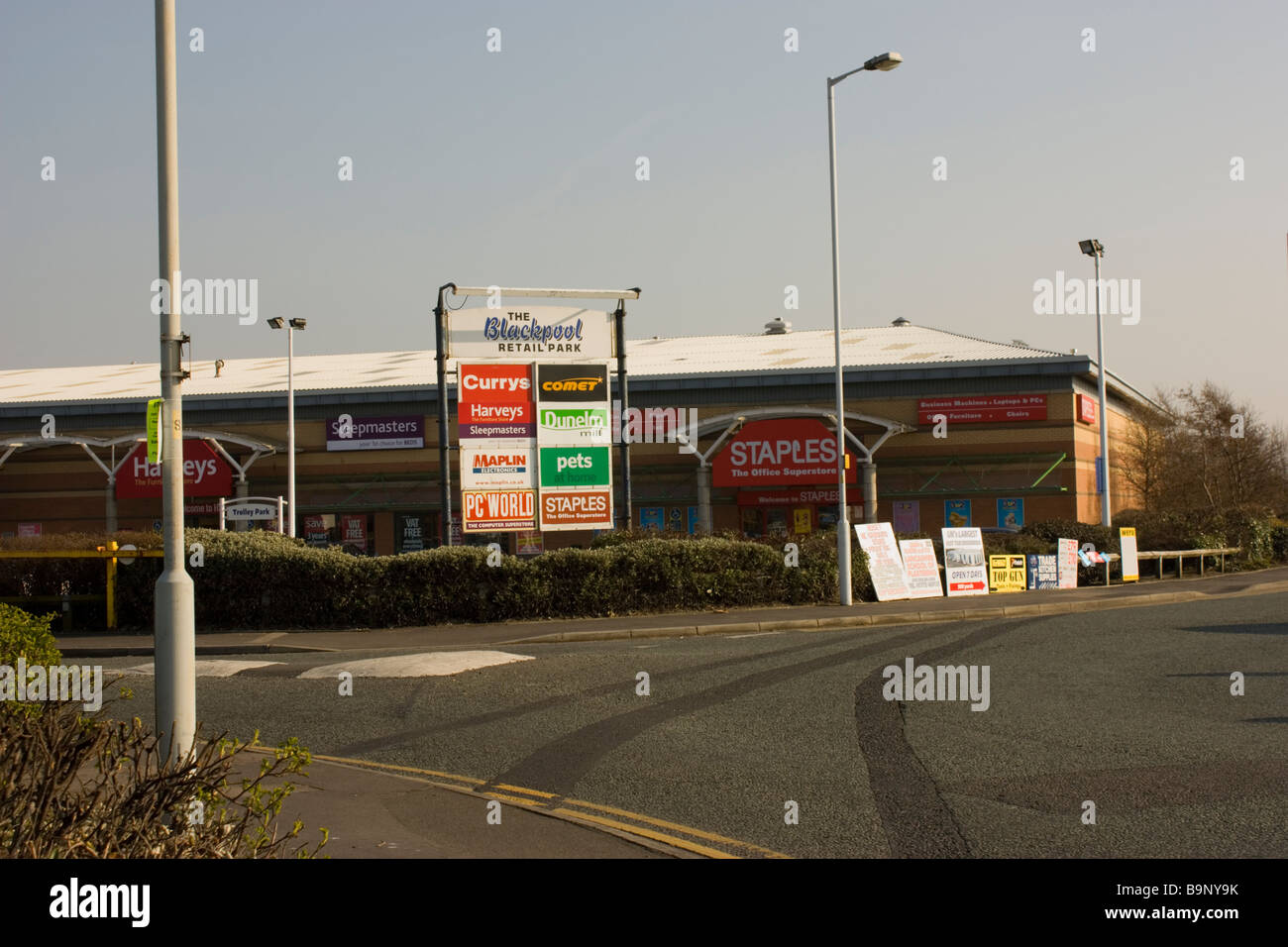 Blackpool Retail Business Park Lancashire Foto Stock