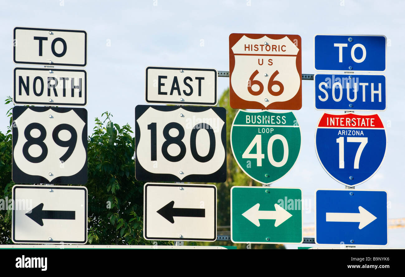 Stati Uniti, Arizona, Route 66, Flagstaff, downtown Foto Stock