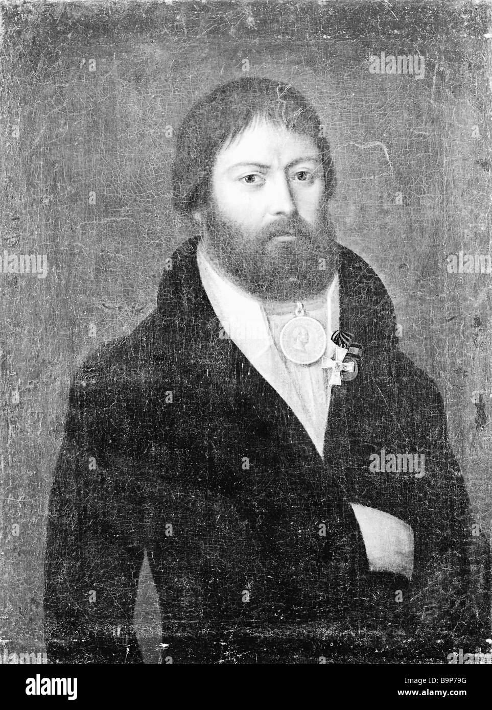 Il legame Gerasim Kurin un eroe della guerra 1812 contro Napoleone uno dei leader del movimento di guerriglia il cui distacco Foto Stock