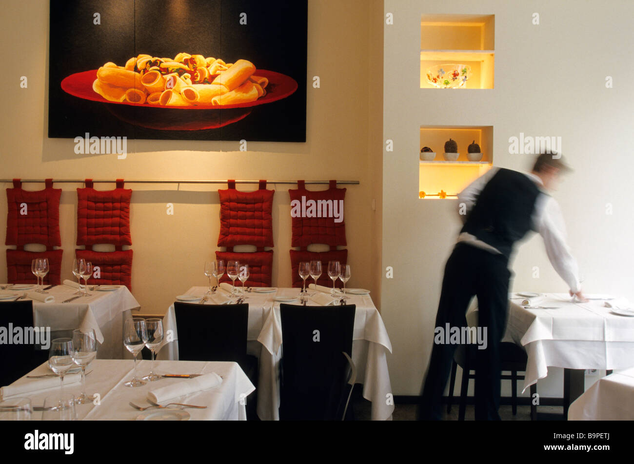 Germania Berlino, Bocca di Bacco Ristorante italiano Foto Stock