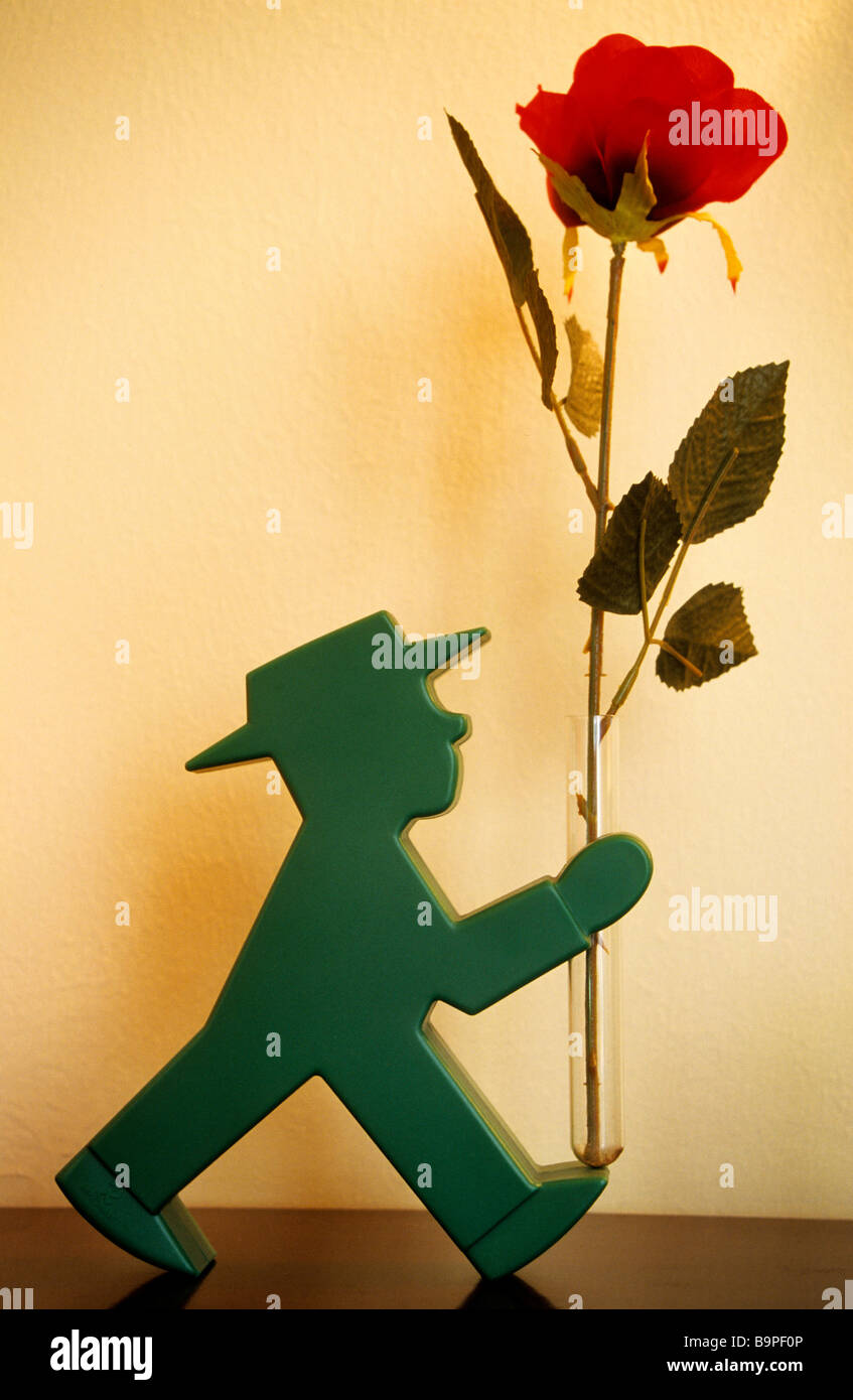 Germania, Berlino, Ampelmann shop dedicato per il rosso e il verde chaps dei pedoni luci della ex-RDT Foto Stock