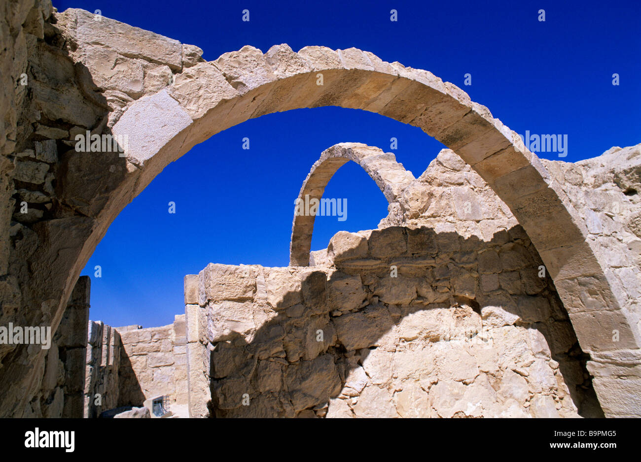 Israele, Sud distretto, deserto del Negev, incenso di rotta, Avdad sito classificato come patrimonio mondiale dall' UNESCO, casa bizantina Foto Stock