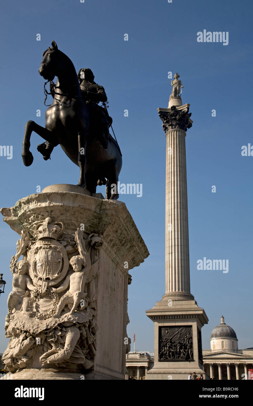 Trafalgar Square Londra Inghilterra Foto Stock