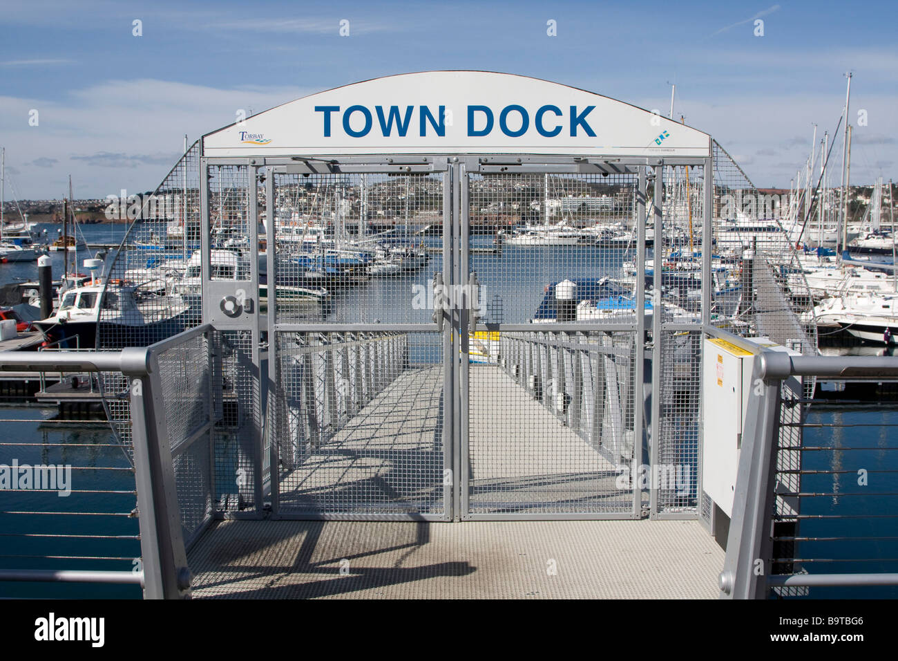 Torquay town dock torbay Devon England Regno unito Gb Foto Stock