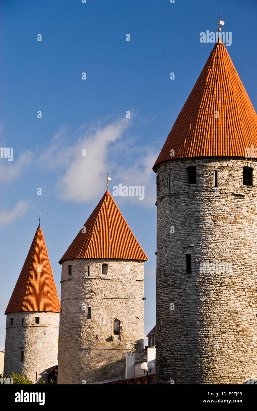 Torri del citywalls di Tallin, Estonia, Europa Foto Stock