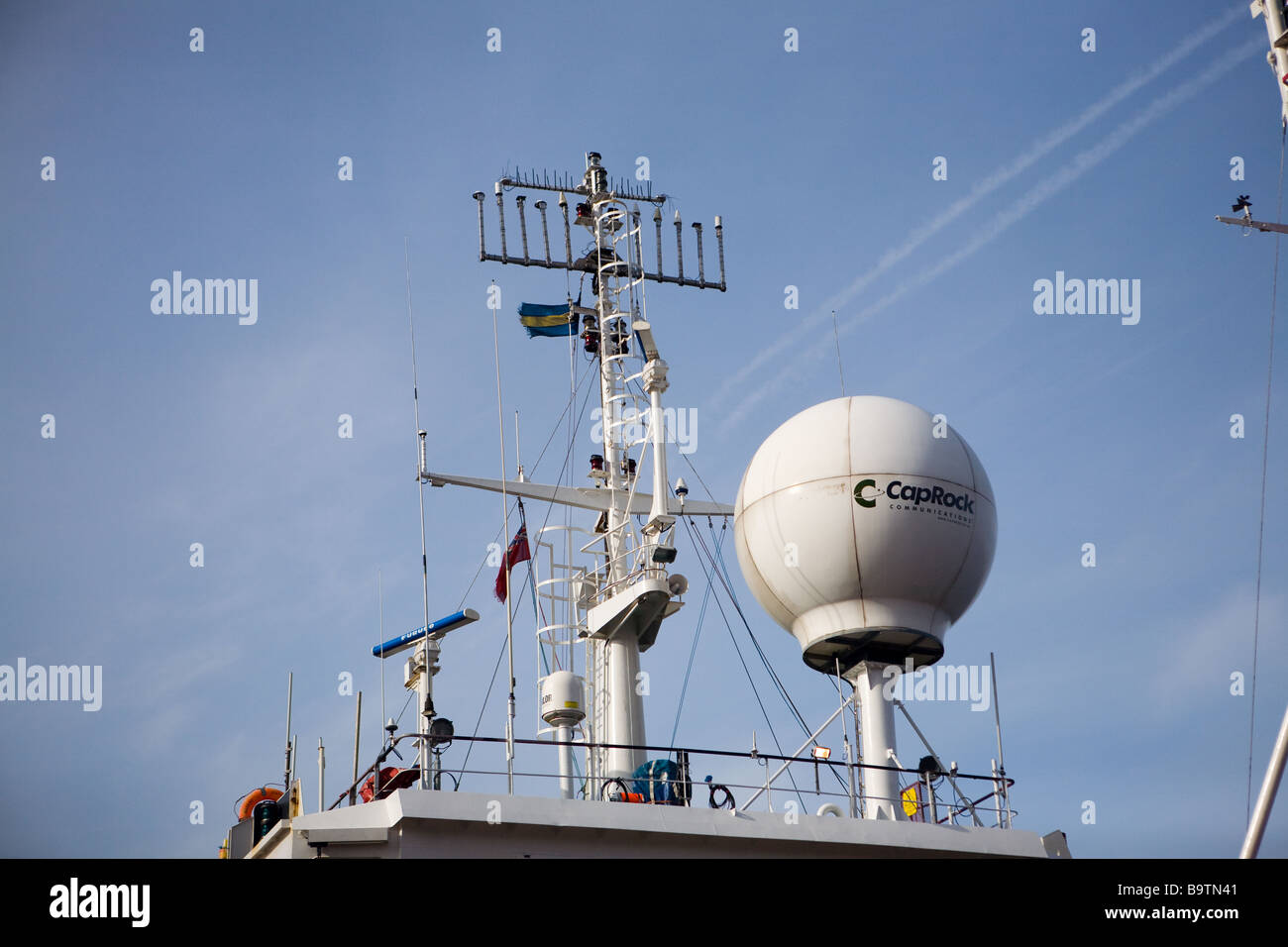 Marine antenne di comunicazione Foto Stock