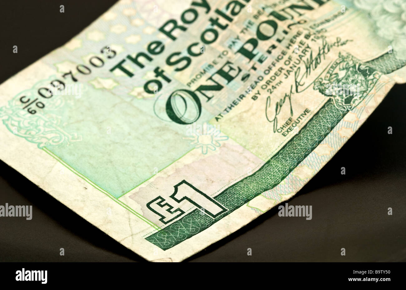 Uno scozzese pound nota dalla Royal Bank of Scotland Foto Stock