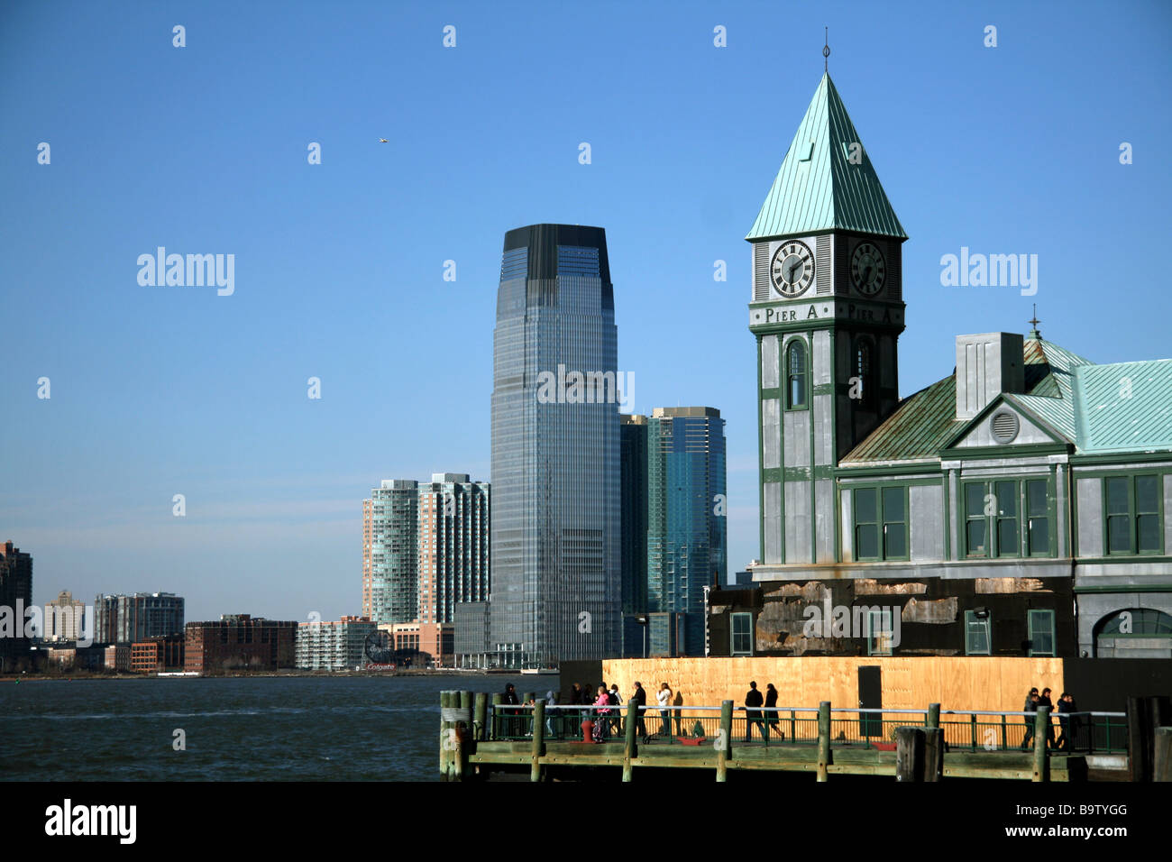 Il molo A, Battery Park, Manhattan, New York Foto Stock