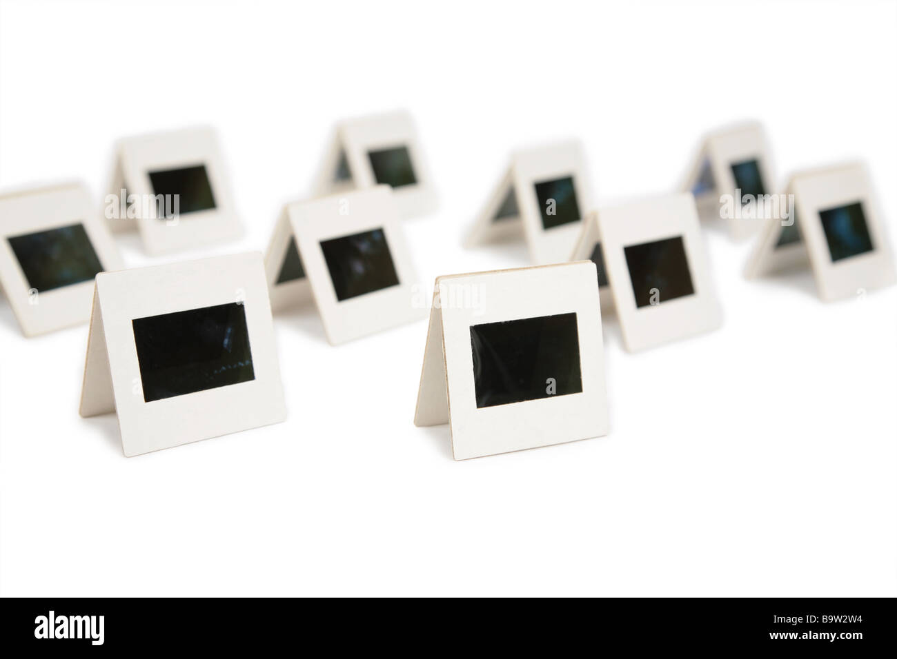 Molte coppie di slitte. tutte le diapositive miniera. Foto Stock