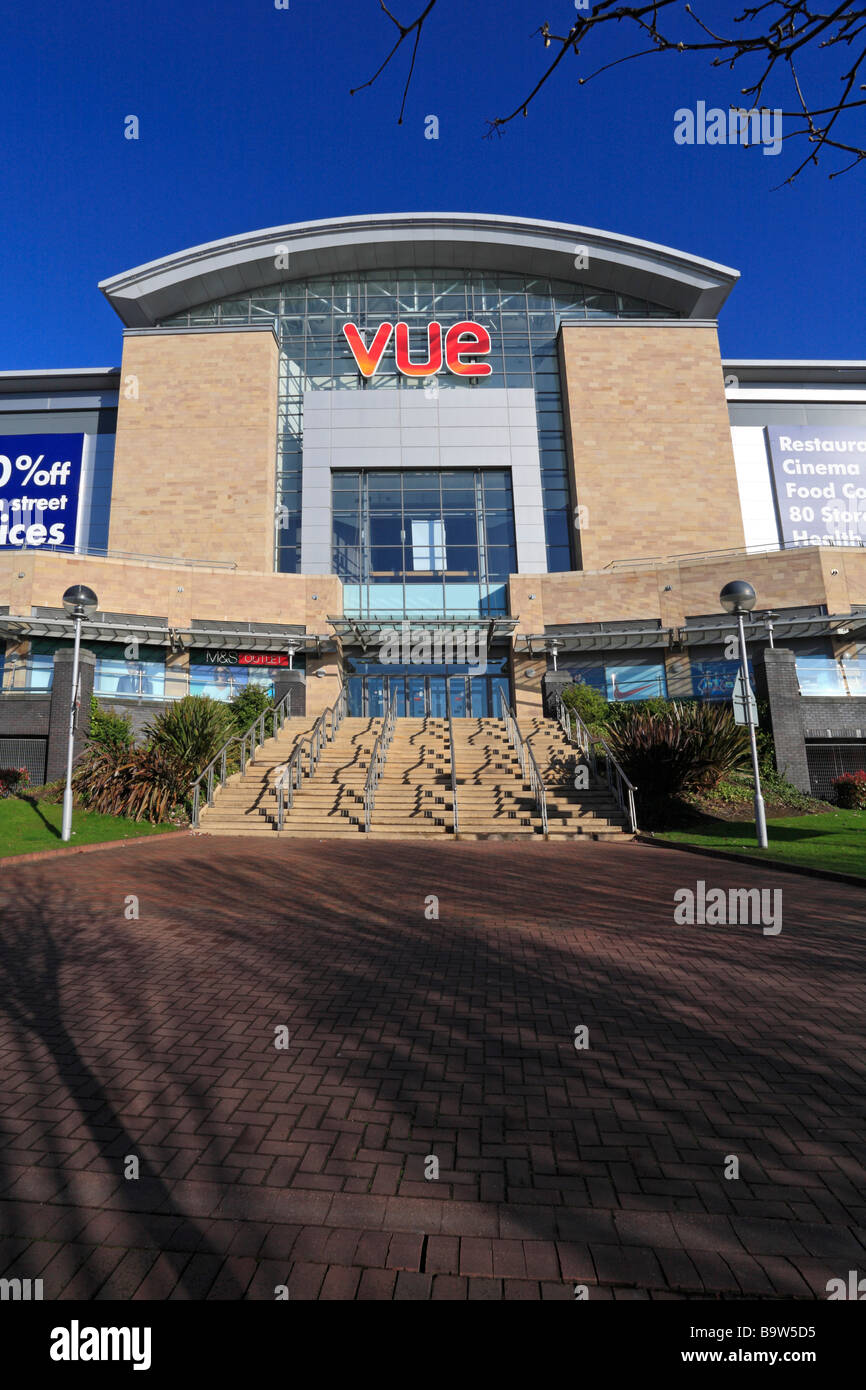 Vue Cinema ingresso, Lowry Outlet Mall, Salford Quays, Manchester, Lancashire, Inghilterra, Regno Unito. Foto Stock