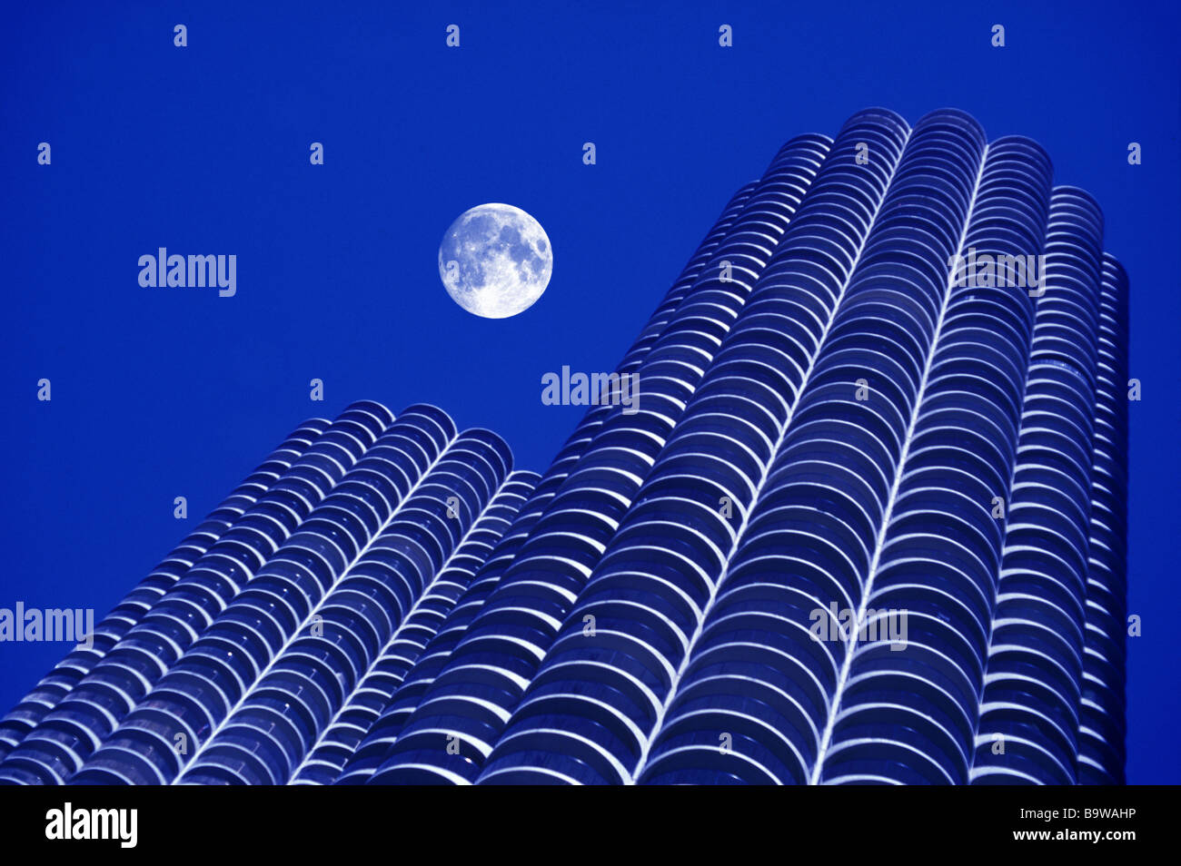 Città MARINA TOWERS (©BERTRAND GOLDBERG 1964) Il loop downtown Chicago ILLINOIS USA Foto Stock