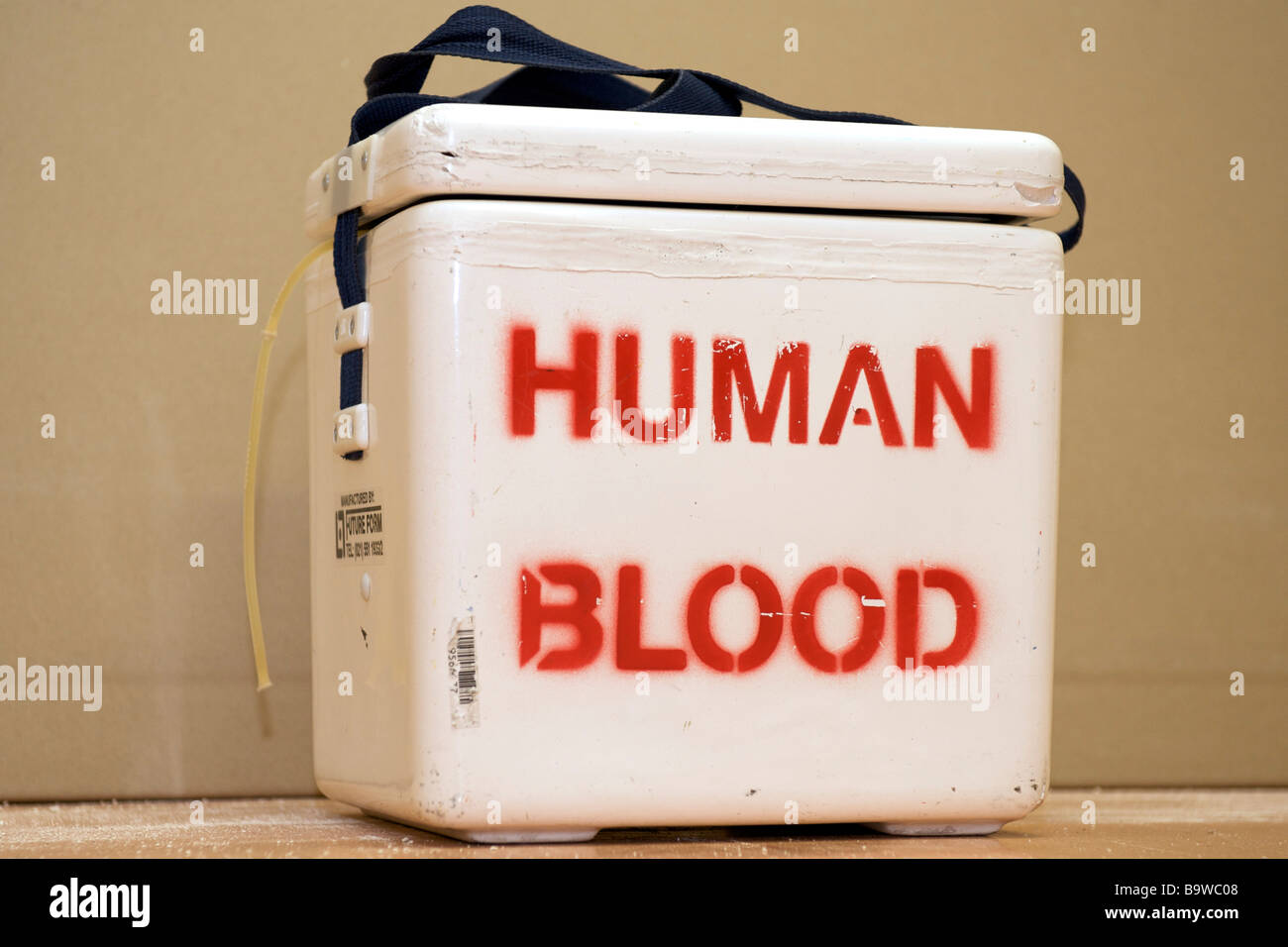 Contenitore per il sangue umano. Foto Stock