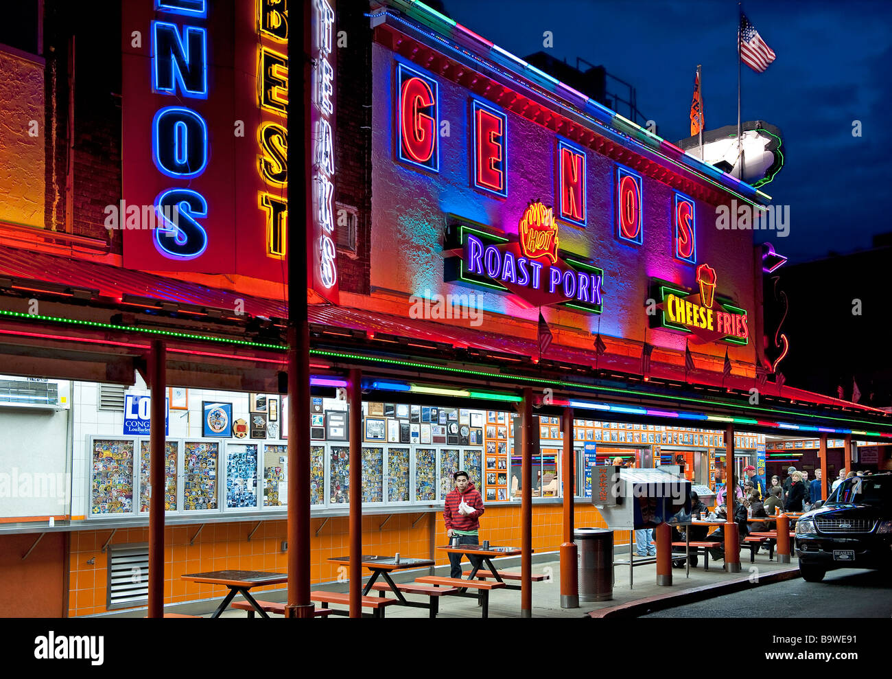 Geno's bistecche South Philly Philadelphia PA USA Foto Stock