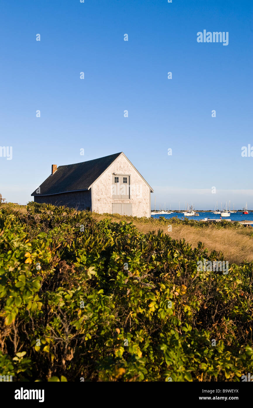 Boat House e porto di chatham cape cod ma Foto Stock