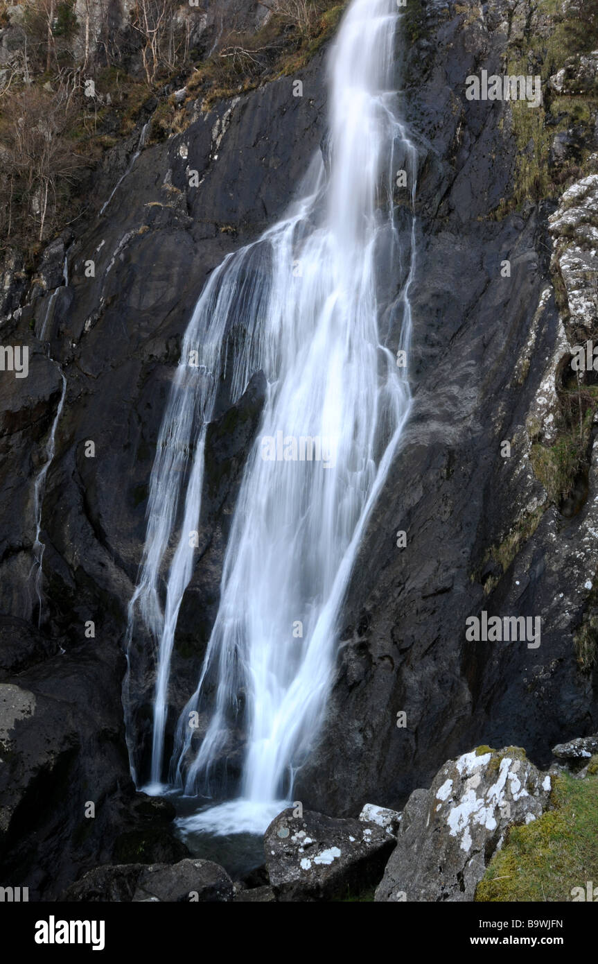 Aber Falls, Nr Abergwyngregyn, Snowdonia, il Galles del Nord Foto Stock