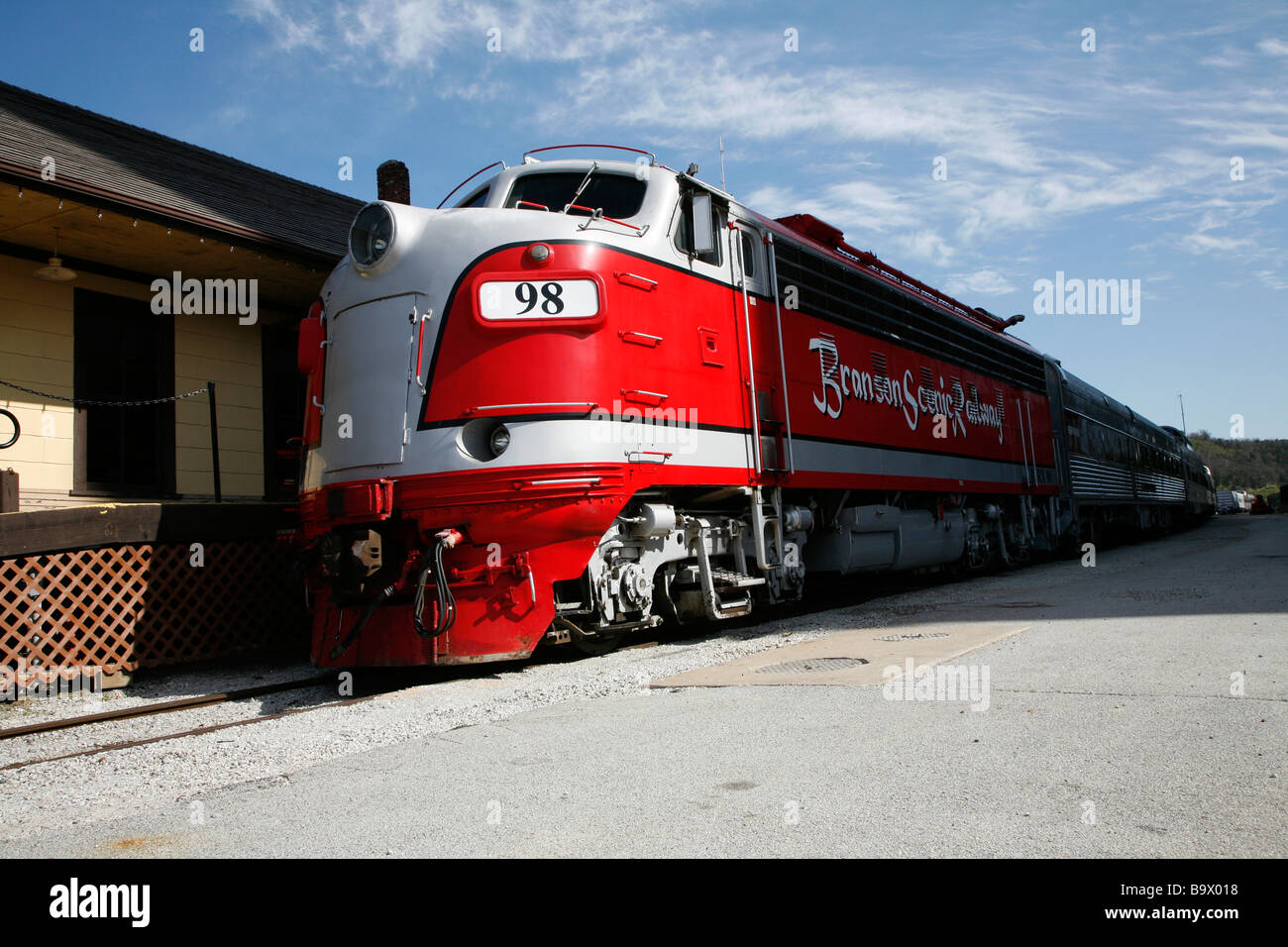 Branson Scenic Railway motore Foto Stock
