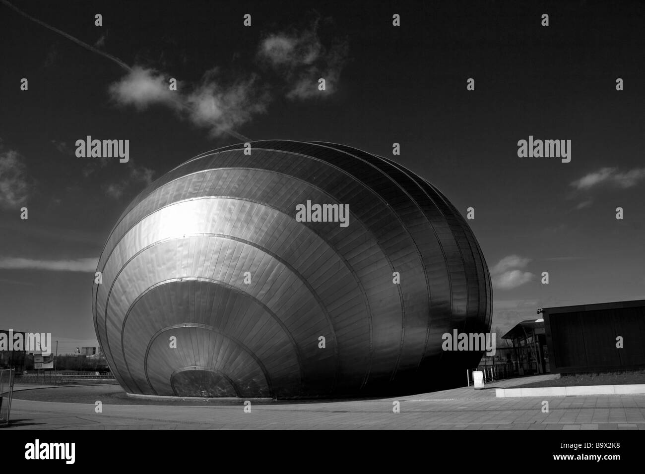 Architettura moderna del Glasgow Science Centre, Scozia Foto Stock