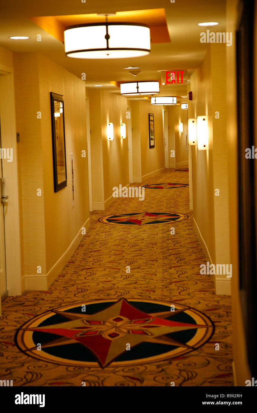 Hotel generico corridoio Foto Stock