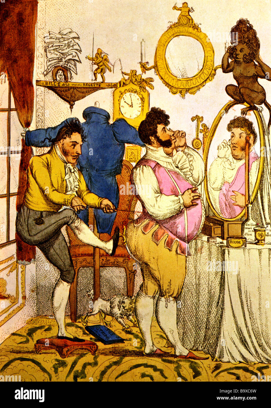 CARTOON beffando il Prince Regent nel 1811 Foto Stock