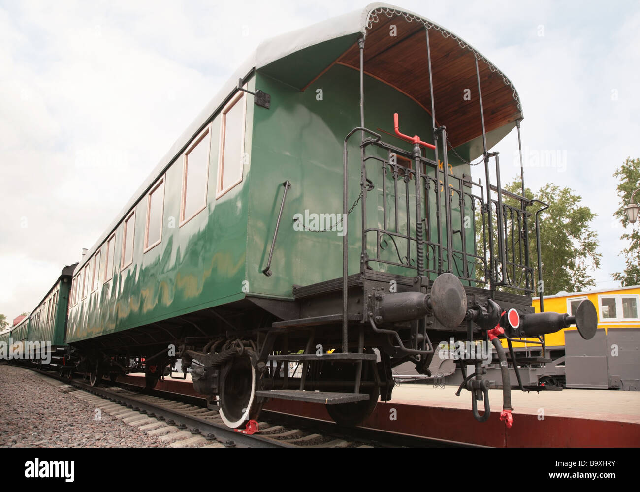 Il vecchio carro ferroviario Foto Stock