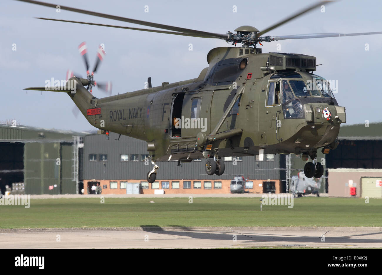 Royal Navy Westland Sea King HC4 elicottero usato come truppa transporter basato a RNAS Yeovilton Foto Stock