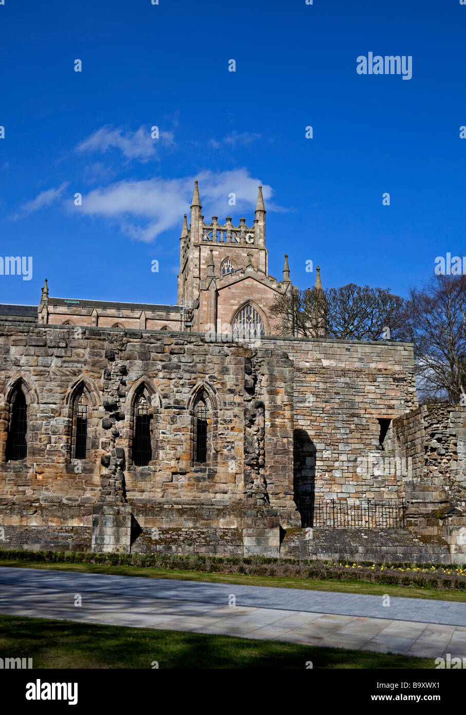 Dunfermline Abbey, Dunfermline, Fife, Scozia, Regno Unito, Europa Foto Stock