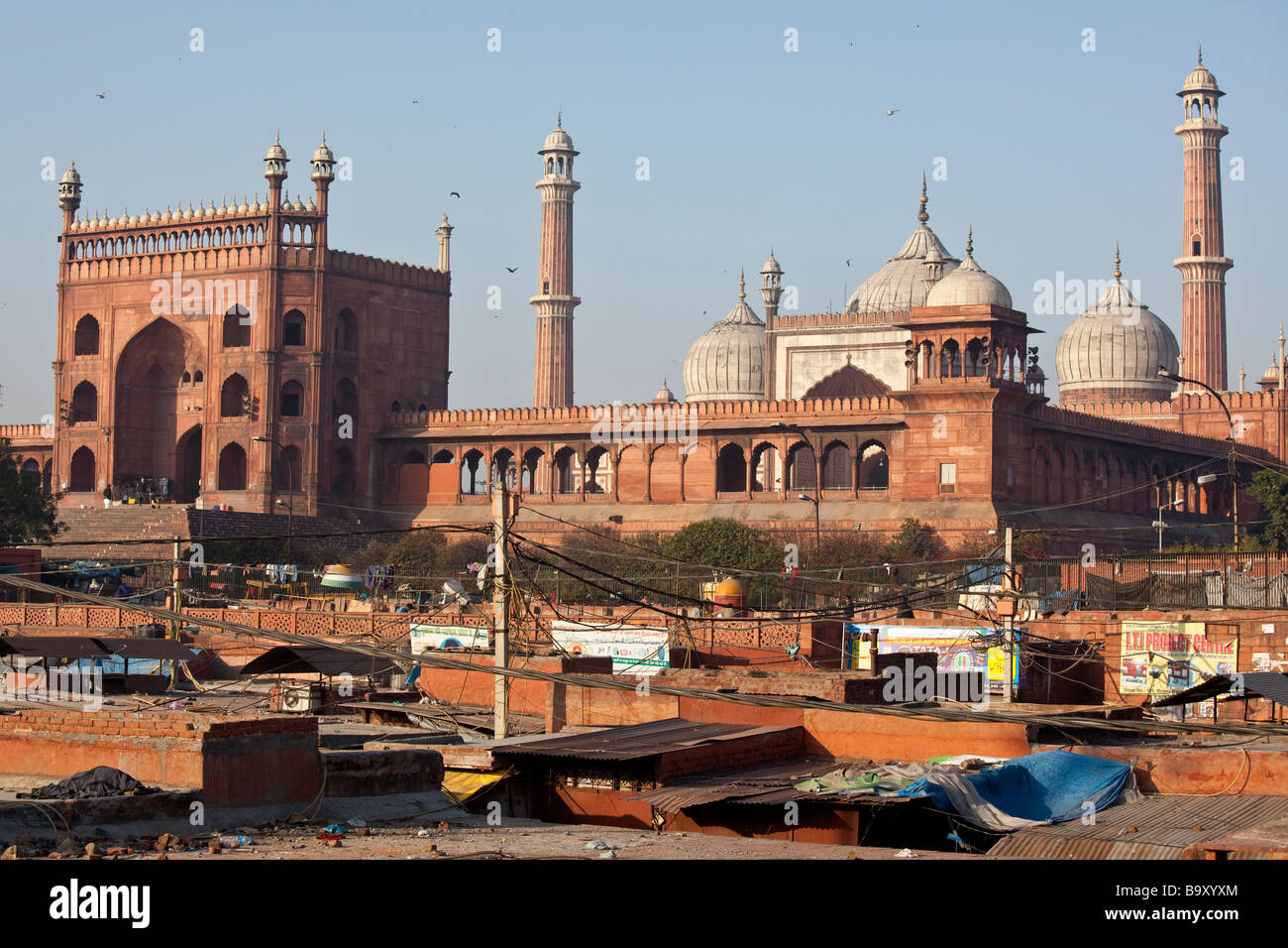 La Moschea del Venerdì o Jama Masjid di Delhi India Foto Stock